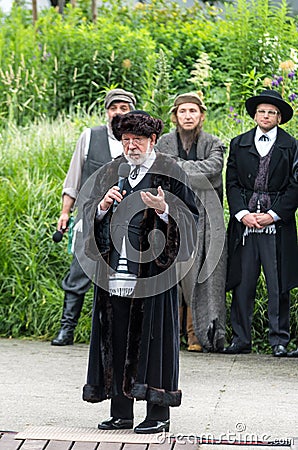Traces of Jewish Warsaw - Fiddler on the Roof Editorial Stock Photo